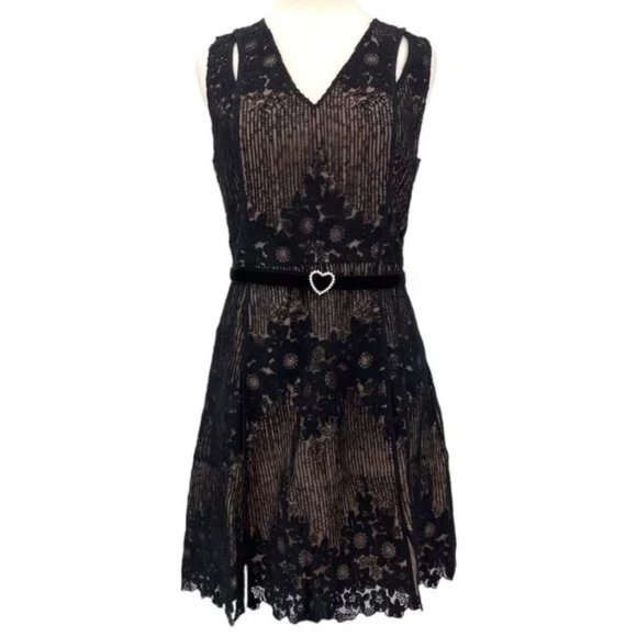 Foxiedox Asha Embroidered Lace A-Line Dress NWT Sz L - Picture 1 of 13